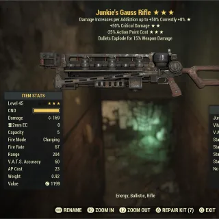 Junkie’s 50c25 Gauss Rifle