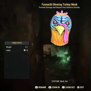 Glowing Turkey Mask