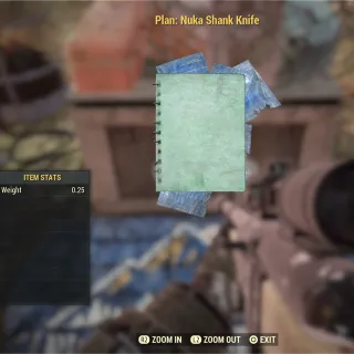 Nuka Shank Knife Plan