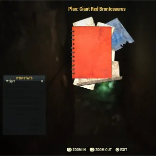 Giant Red Brontosaurus