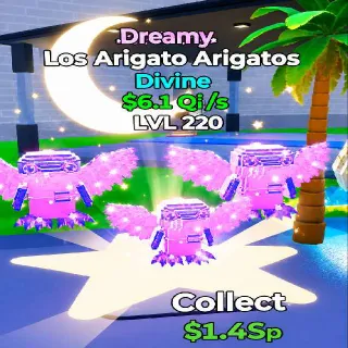 Los Arigato Arigatos 6.1Qi/s LVL 220 Go Up For Brainrots
