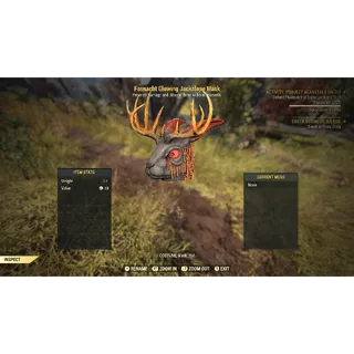 Fasnacht Glowing Jackalope Mask