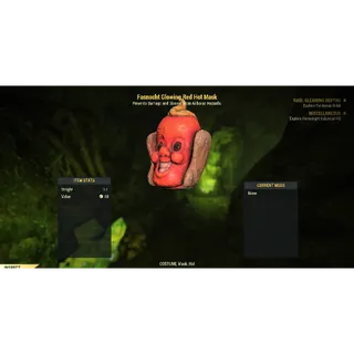Fasnacht Glowing Red Hot Mask