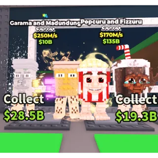 GARAMA AND MADUNDUNG 250M | POPCURU AND FIZZURU 170M