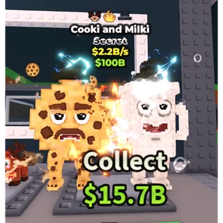 COOKI AND MILKI 2.2B/s (3 best TRAIT) vary rare - STEAL A BRAINROT
