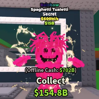 RAINBOW SPAGHETTI TUALETTI 600M/s - STEAL A BRAINROT