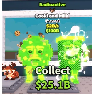 COOKI AND MILKI RADIOACTIVE 2B/s ( 1 TRAIT RARE) BEST PRICE - STEAL A BRAINROT