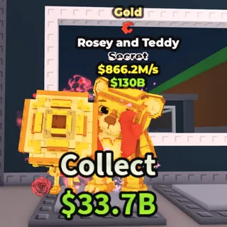 Gold Rosey and Teddy 866.2M/s - steal a brainrot 