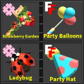 Strawberry Garden - Party Balloons - Flee the Facility (Roblox)