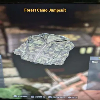 Forest Camo Jumpsuit + forest scout mask