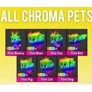 Chroma Pets Set (7 Pets) in Murder Mystery 2 | MM2