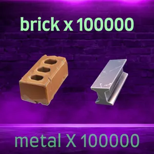 100k brick + 100k metal