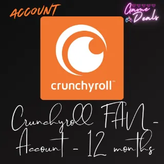 Crunchyroll FAN Subscription- 12 months