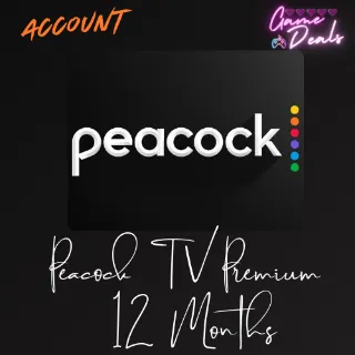 Peacock TV Premium for 12 Months – Unlimited Movies, TV & Sports