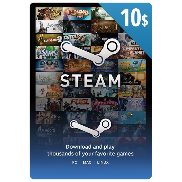 Steam Gift Card 10 - 10 roblox gift card 2017