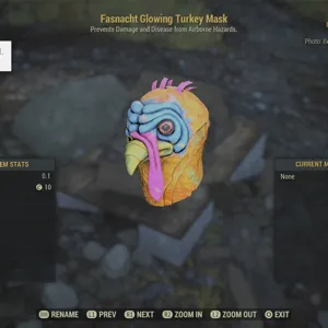 glowing turkey mask