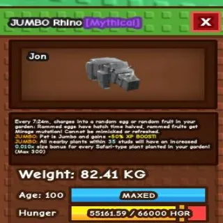 JUMBO 🐷 Titanic Rhino