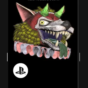 Glowing Blue Devil Mask