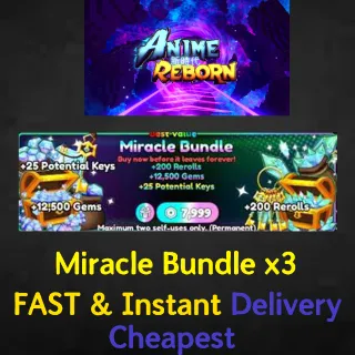 ANIME REBORN MIRACLE BUNDLE x3