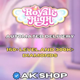 Royale High Trade Ready 150+ Level Account | 300K+ Diamonds | No Mail | Automated Delivery