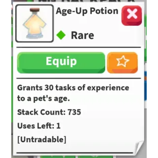 x735 Age Up Potion & 566k Bucks