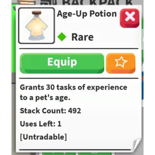 x492 Age-Up Potion Account