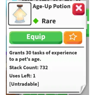 x732 Age Up Potion & 532k Bucks