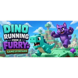 Dino running from a FURRY: GAMESFORFARM