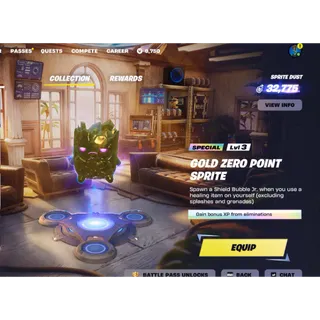 Fortnite Gold Zero Point Sprite