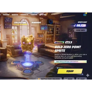 Fortnite Gold Zero Point Sprite