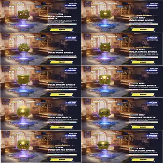 Fortnite All Gold Sprites Bundle
