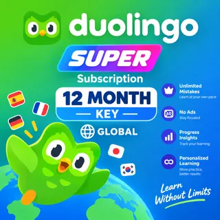Duolingo Super Subscription 12 Month Key GLOBAL