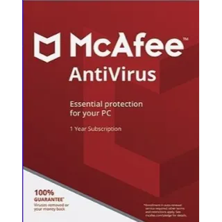 McAfee AntiVirus 1 Device 1 Year McAfee Key GLOBAL