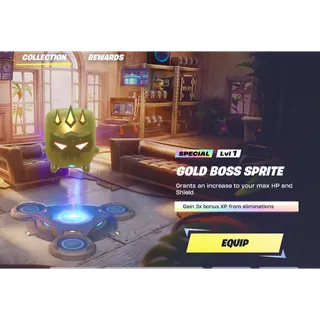Fortnite BATTLE ROYALE GOLD  BOSS SPRITE