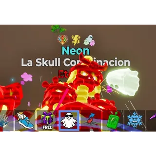 Fortnite Steal The Brainrot Neon La Skull Combinacion 3trait
