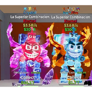Fortnite Steal The Brainrot  Crystal  Ice&Fire La Superior Combinacion