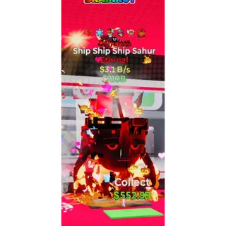 Fortnite Steal The Brainrot Darkness Ship Ship Ship Sahur 6ait 3.2B/S