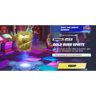 Fortnite GOLD BUSH SPRITE