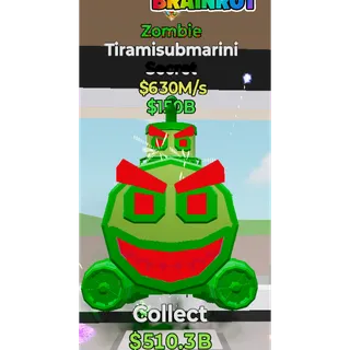 Fortnite Steal The Brainrot  Zombie Tiramisubmarini