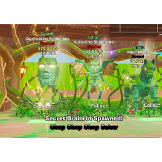 Fortnite Steal The Brainrot Jungle Gigalitraktos Spidorobos Vulturino Skeletono Meccavallo  x3