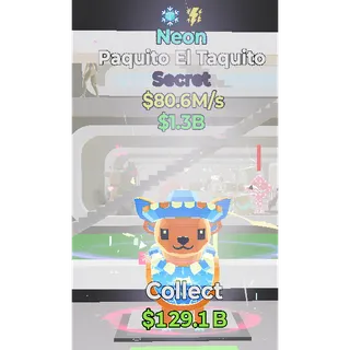 Fortnite Steal The Brainrot  Neon Paquito El Taquito