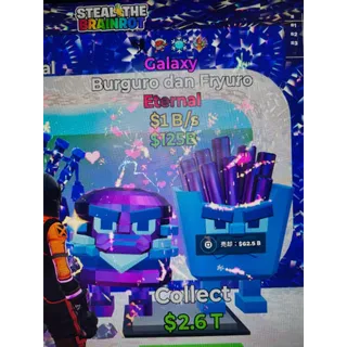 Fortnite Steal The Brainrot  Galaxy Burguro dan Fryuro
