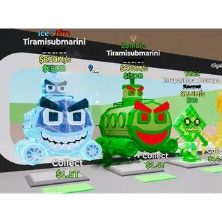 Fortnite Steal The Brainrot  lce&Fire Zombie Tiramisubmarini One free TGC Ketupat Kepat Prekupat