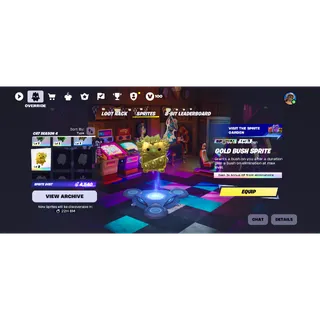 Fortnite  GOLD BUSH SPRITE