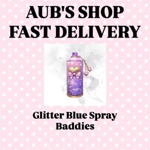 glitter blue spray