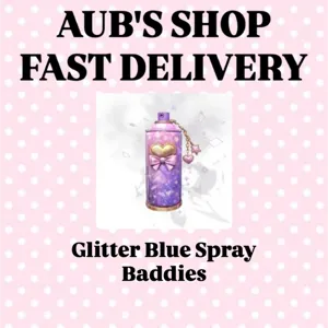 glitter blue spray