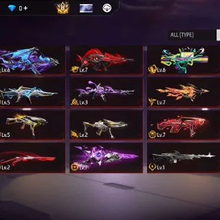 Free Fire Europe | 15 Evo Guns | AK47 Lv6 + Groza Lv6 | Prime 8 | 3 Legendary Bundles