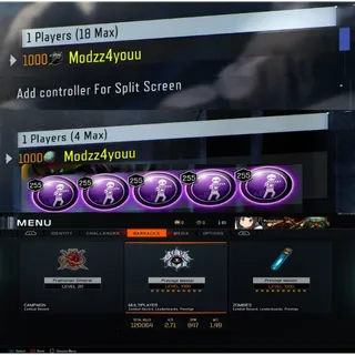 BO3 | Black ops 3 Modded Level 1000 + Dark Matter + UNLOCK ALL (ALL SPECIALIST) *PS4/5*
