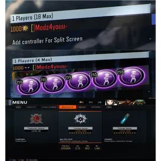 Black ops 3 | LEVEL 1000 + DARK MATTER + UNLOCK ALL + MODDED COLOURED NAME | 25+ DLC WEAPONS *PS4/5*