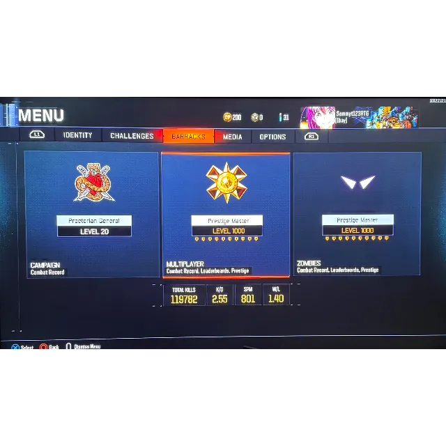 Bo3 | Black ops 3 modded account | Level 1000 + Dark Matter +
